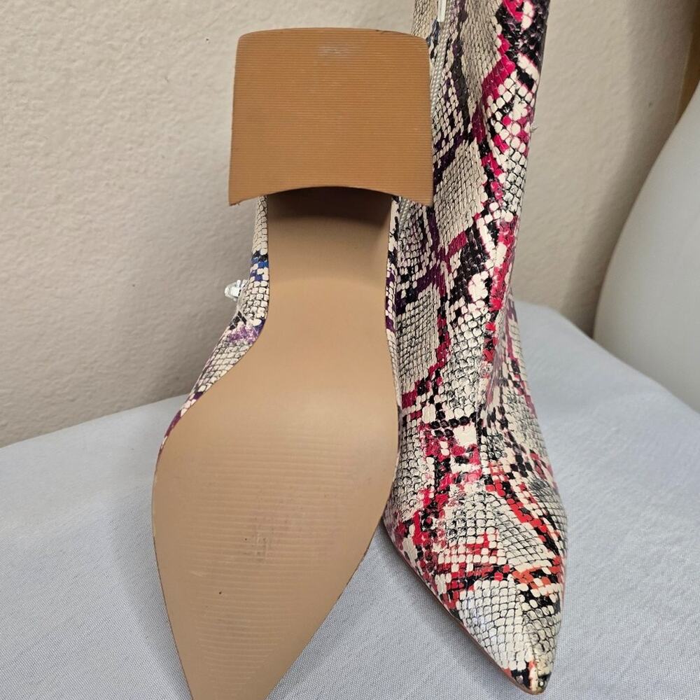 Steve Madden Multicolor Snake Print Booties Size 7.5M - Picture 4 of 5